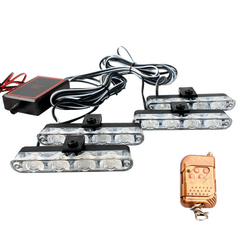 

16 LED Flash LED Strobe Flash Light Wireless Remote Controller Dash Emergency Warning Flashing Lamp 12V