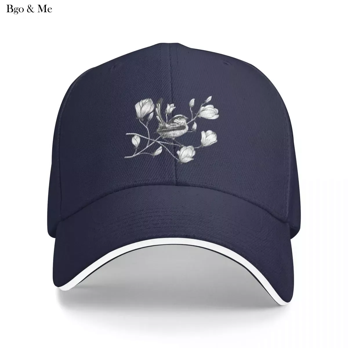 

2023 New Long Tailed Tit On Magnolia Tree Baseball Cap Baseball Hat Military Tactical Caps Mens Hats Women's