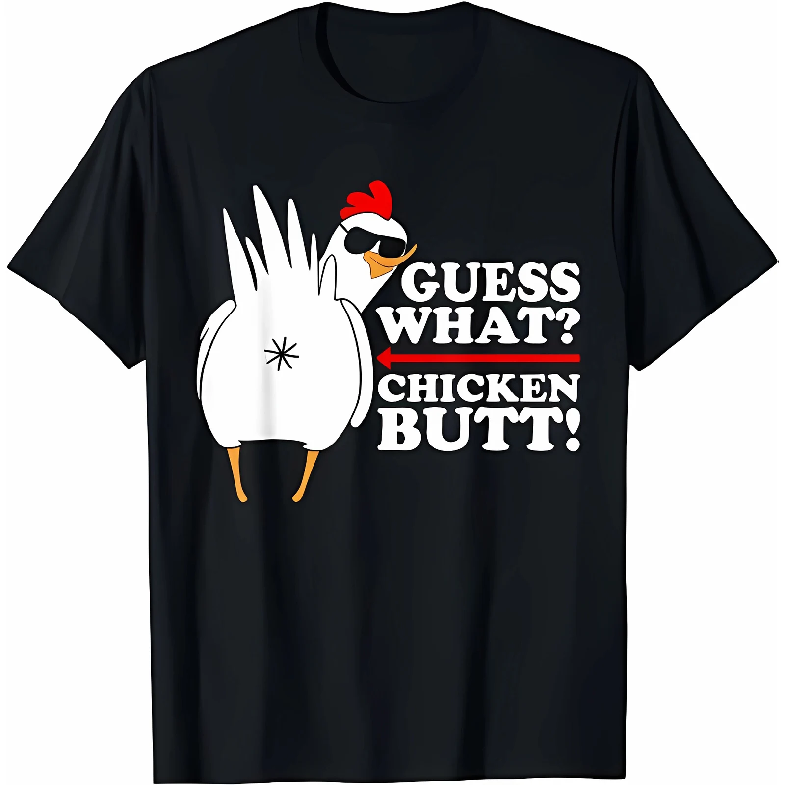 Забавная футболка CLOOCL, модные рубашки из чистого хлопка с принтом куриных ягодиц и палочек, повседневные топы с круглым вырезом и коротким рукавом, мужская одежда