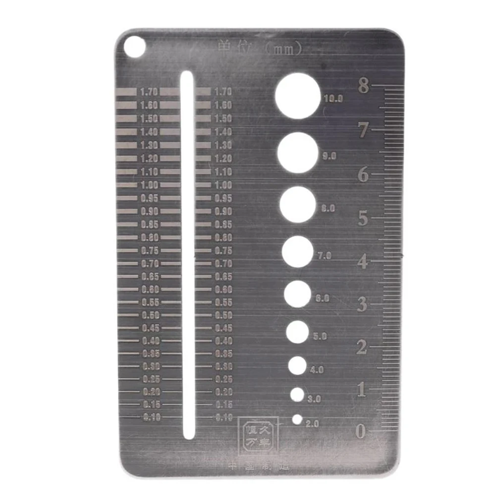 

Measuring Ruler Wire Gauge Workshop 104*65mm 4.09*2.56Inch Drill Bit Bolt Wire Gauge For Gauge The Drill Bits Silver