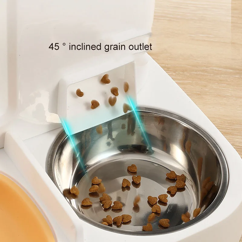 Pet Food Bowl Large Capacity Automatic Cat Feeder 2-in-1 Wet and Dry Separation Dog Food Container with Water Bowl Pet Supplies images - 6