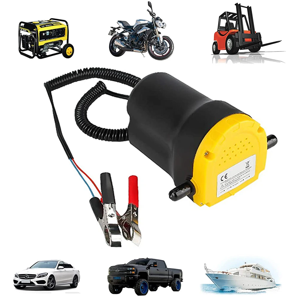 

12V Electric Car Oil Pump Crude Oil Fluid Pump 60W Extractor Transfer Engine Suction Pump + Tubes for Auto Car Boat Motorcycle