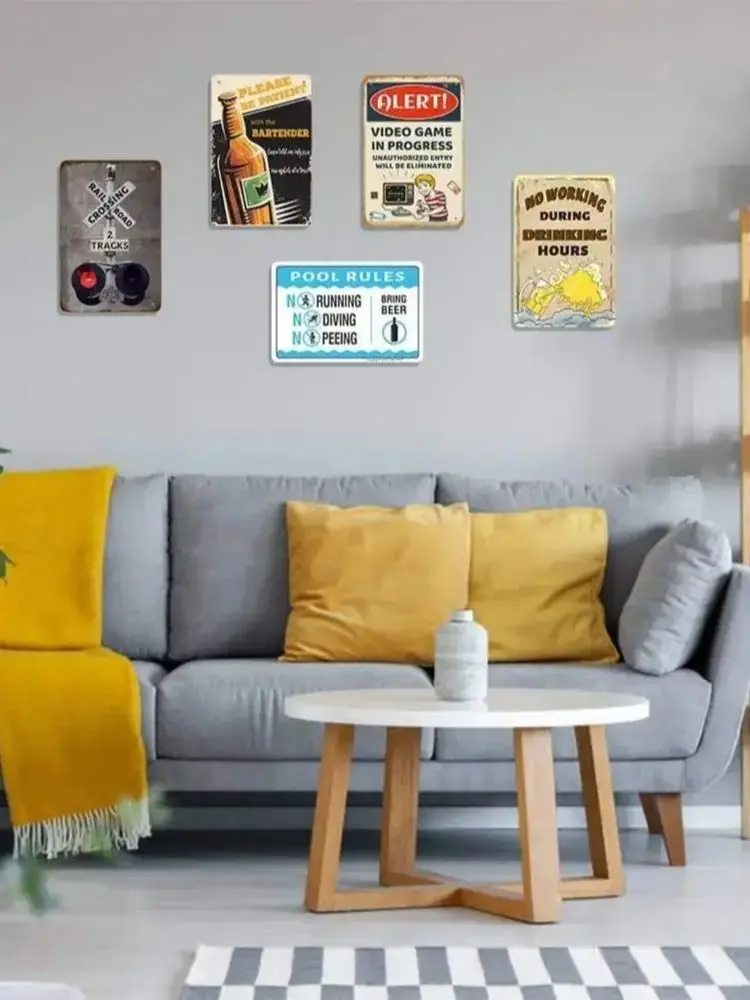 Винтажные металлические жестяные знаки в стиле ретро с птицами милая радужная