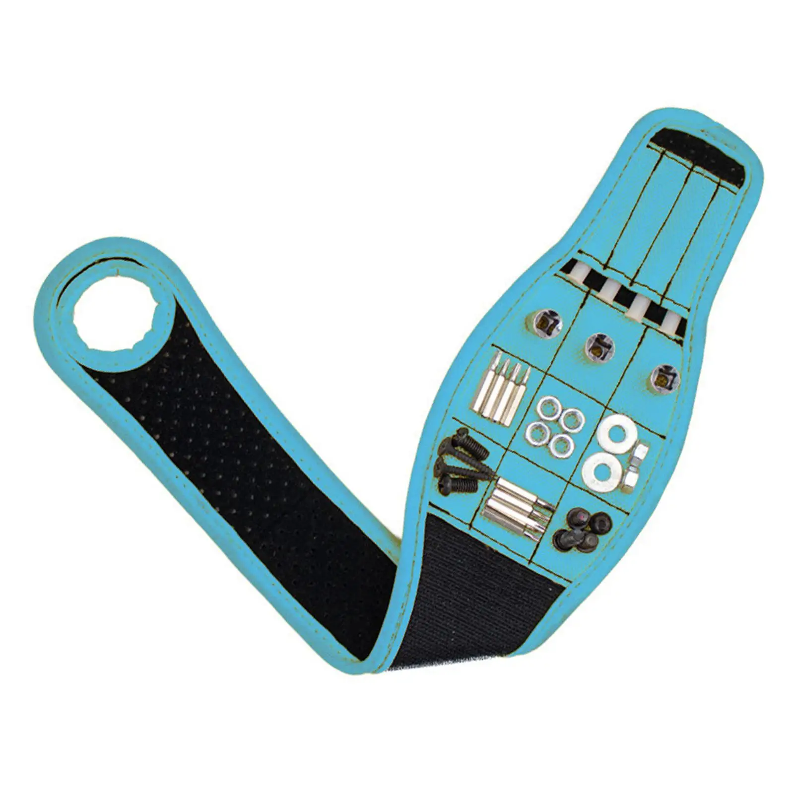 

Magnetic Wristband, with 9 Magnets Holder Organiser Tool Bracelet for Holding Screws Bits Fasteners Dad Boyfriend