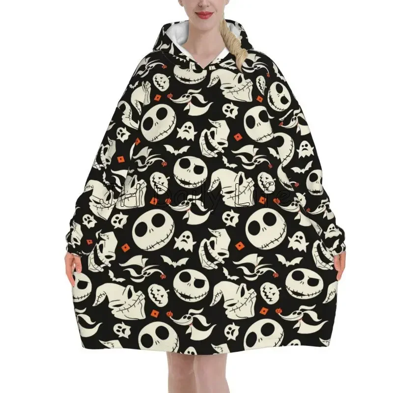 

Фланелевое одеяло-толстовка Halloween для женщин