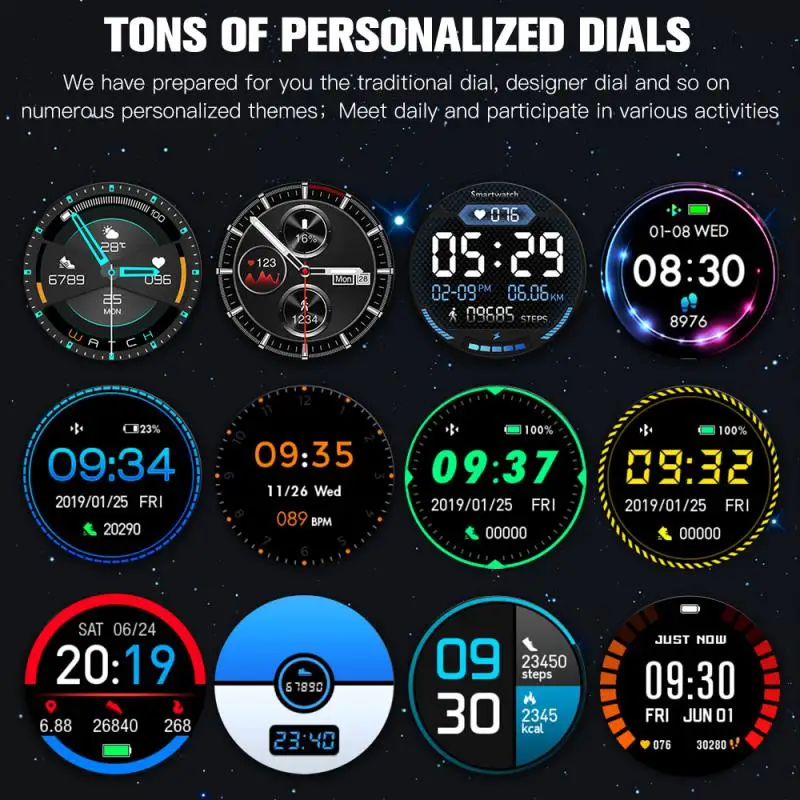 

Новинка 2023, умные часы F22 для мужчин и женщин, фитнес-трекер с полным сенсорным экраном и пульсометром, умные часы для Android и iOS