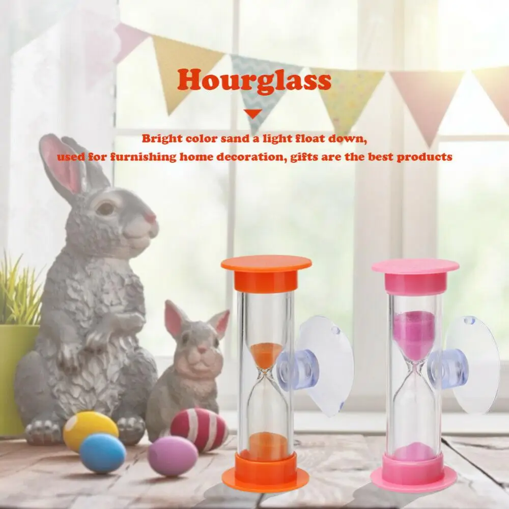 

2/3 Minutes Hourglass Timer Kitchen Cooking Sand Timer Children's Teeth Brushing Suction Cup Watch Clock Kids' Gift Home Decor