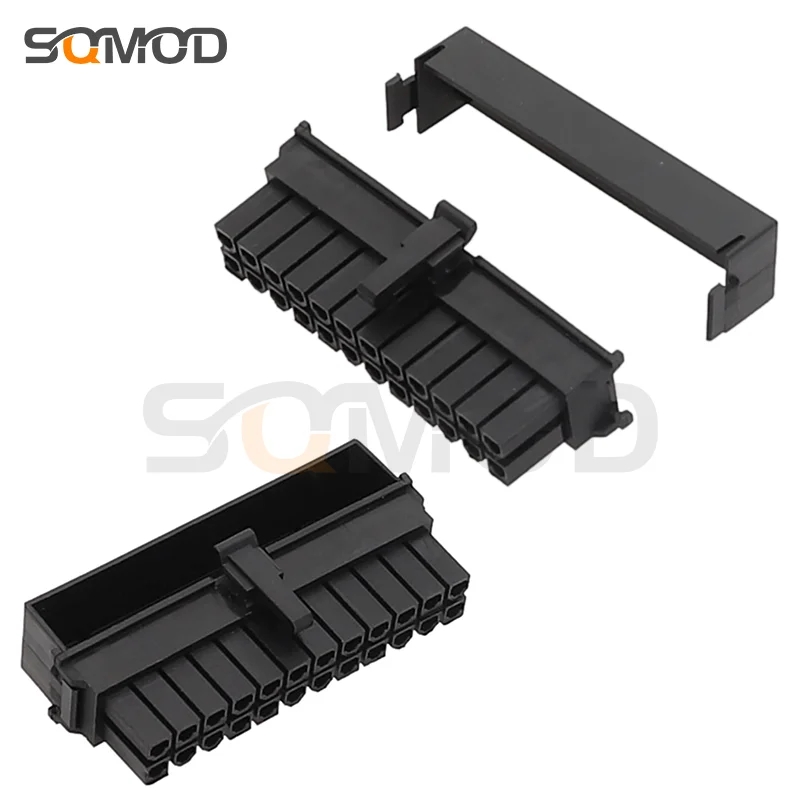 

10-piece/set ATX 24-pin 90-degree elbow 5557 4.2mm power plug power connector power cable module rubber shell