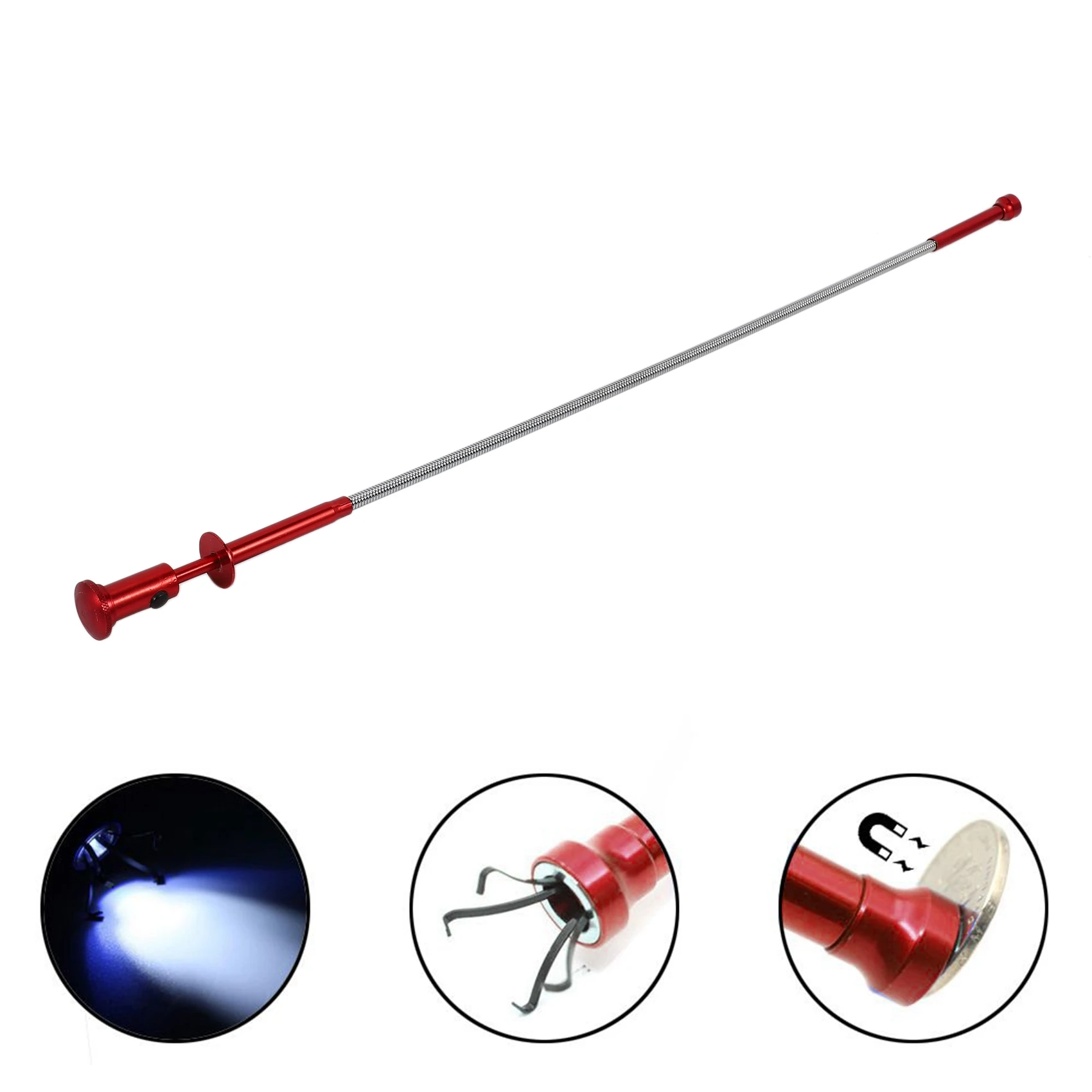 Гибкий инструмент для поднятия (магнит + 4 захвата фотоэлемент) Магнитный длинный