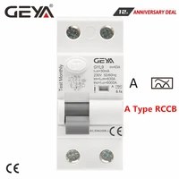 geya gyl9 a type rcd earth leakage circuit breaker ac elcb 2 pole 40a 63a 30ma 100ma 300ma rcd rccb