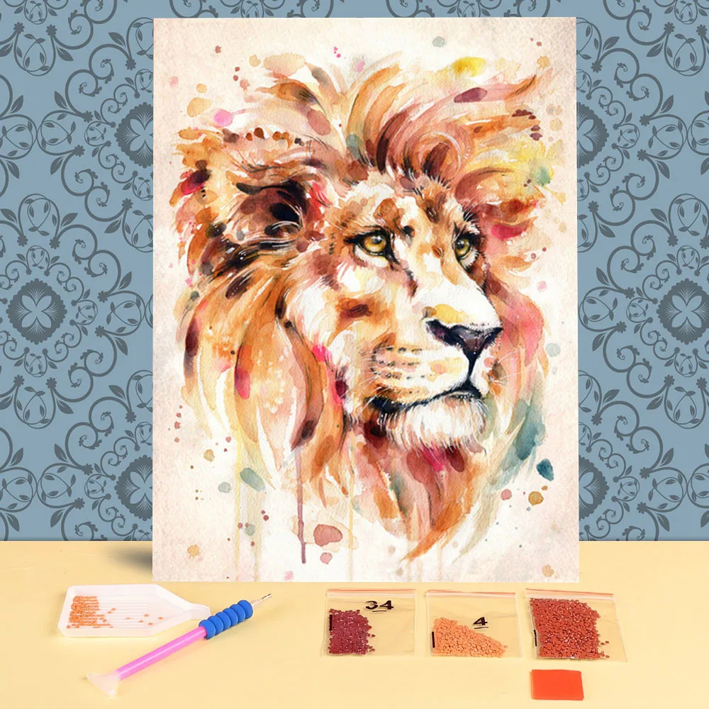 

Набор для алмазной вышивки «сделай сам» с Львом