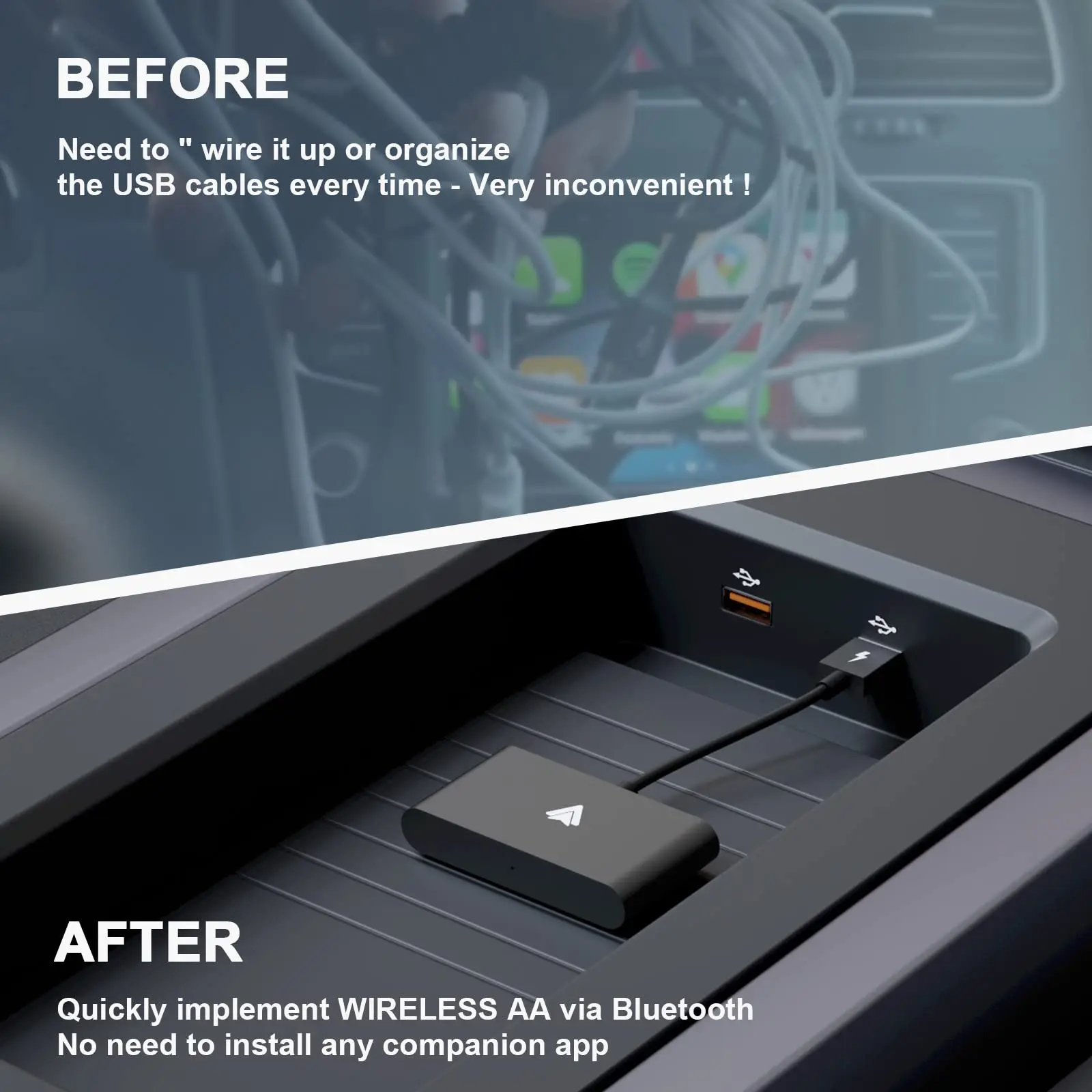 Wireless CarPlay Adapter CarPlay Dongle for Factory Wired CarPlay Cars Convert Plug & Play Auto Connect No Delay for Cars Year