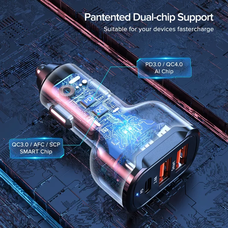 PD USB C Car Charger Quick Charge 4.0 3.0 QC4.0 QC3.0 Phone Charger Type C Fast Charging For iPhone 13