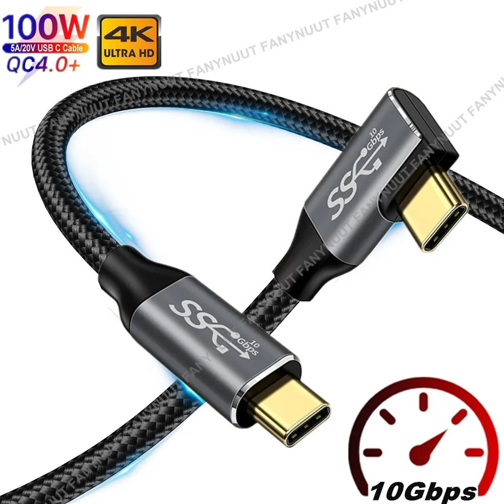 

USB 3.2 Gen2 Thunderbolt 10Gbps USB C Cable 5A E-MARK PD100W 4K 60Hz Power for laptops Thunderbolt 3 USB3.1 Gen2 4K Video Cable