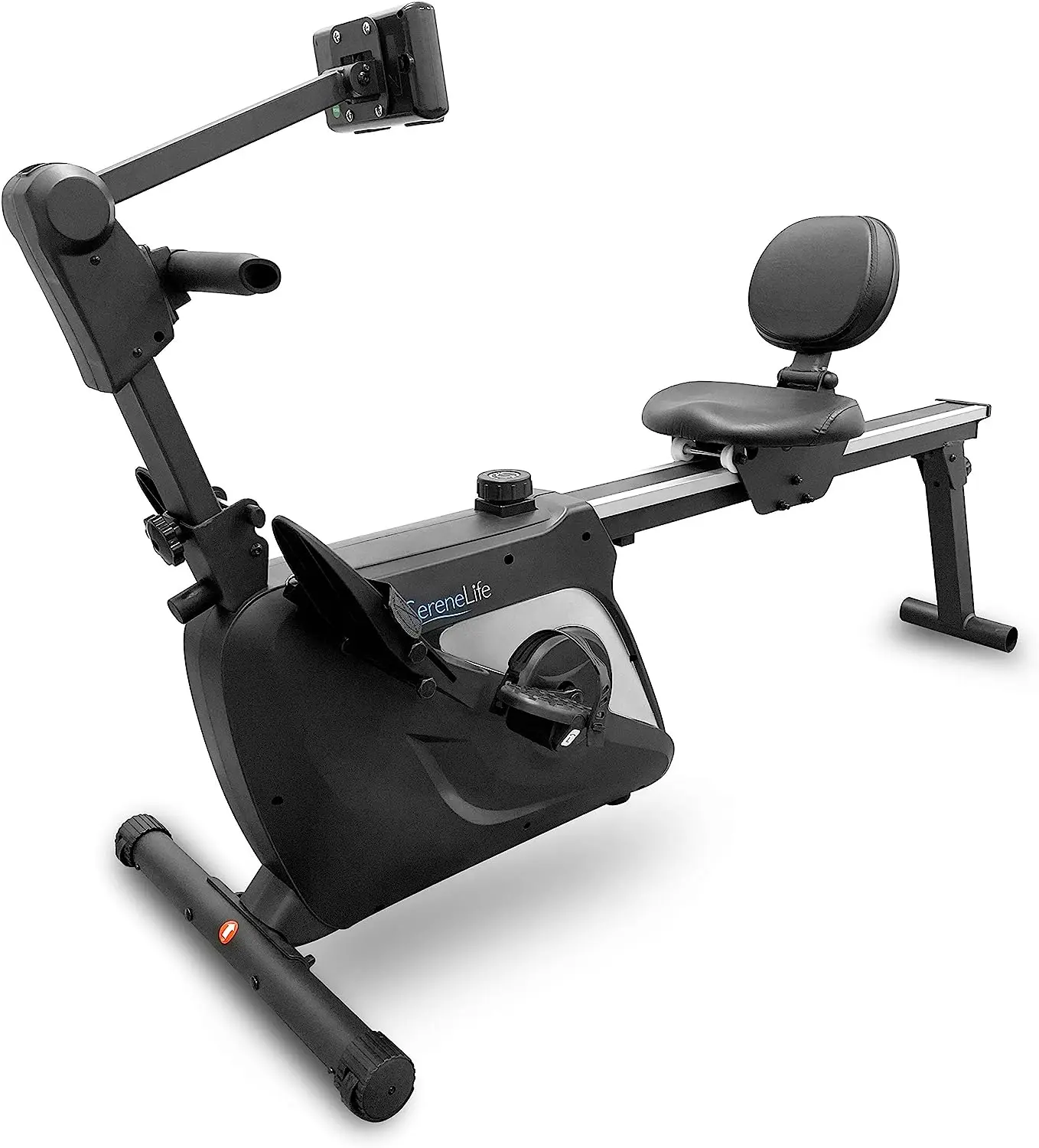 

Rowing Machine & Bike - 8 Resistance Levels, 264lbs Capacity - Foldable & Portable Cardio Fitness Trainer with LCD Moni