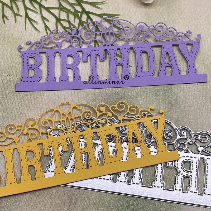 

birthday flower crown Metal Cutting Dies for DIY Scrapbooking Album Paper Cards Decorative Crafts Embossing Die Cuts