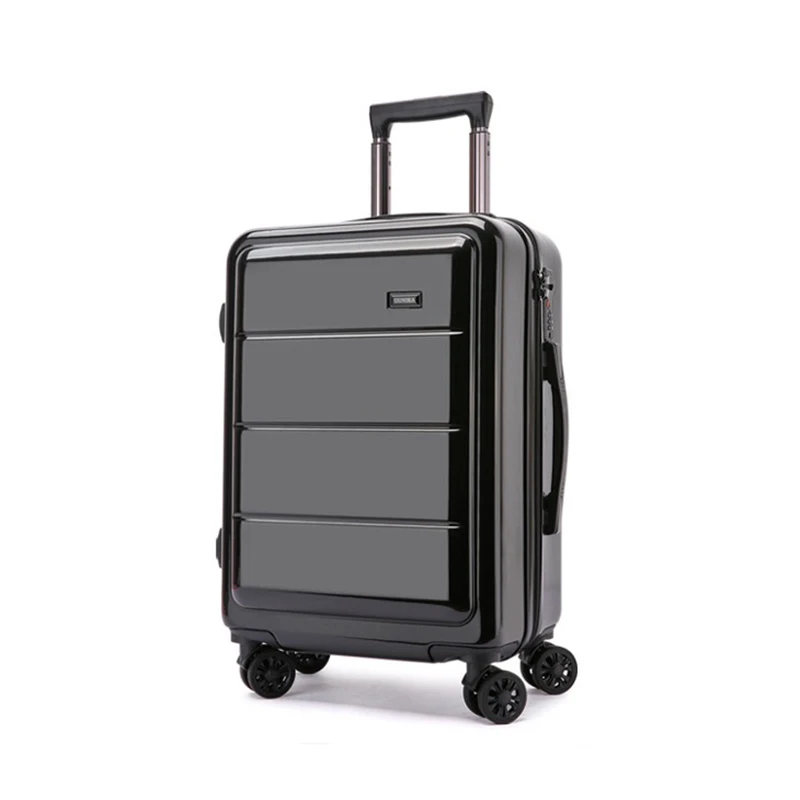 

Fashion ABS trolley suitcase high quality spinner carry on popular travel luggage bag TSA password hardside luggage