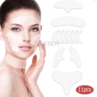 11 шт. полоски для снятия морщин, многоразовые подушечки для лица против морщин, разглаживающие подушечки для морщин для ухода за лбом, ртом, лицом