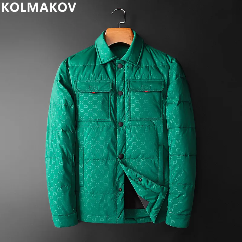 

2022 Autumn and Winter New Men's Classic Fashion Casual Solid Color Down Jacket Men's Thick Warm Large Size High-Quality Coat