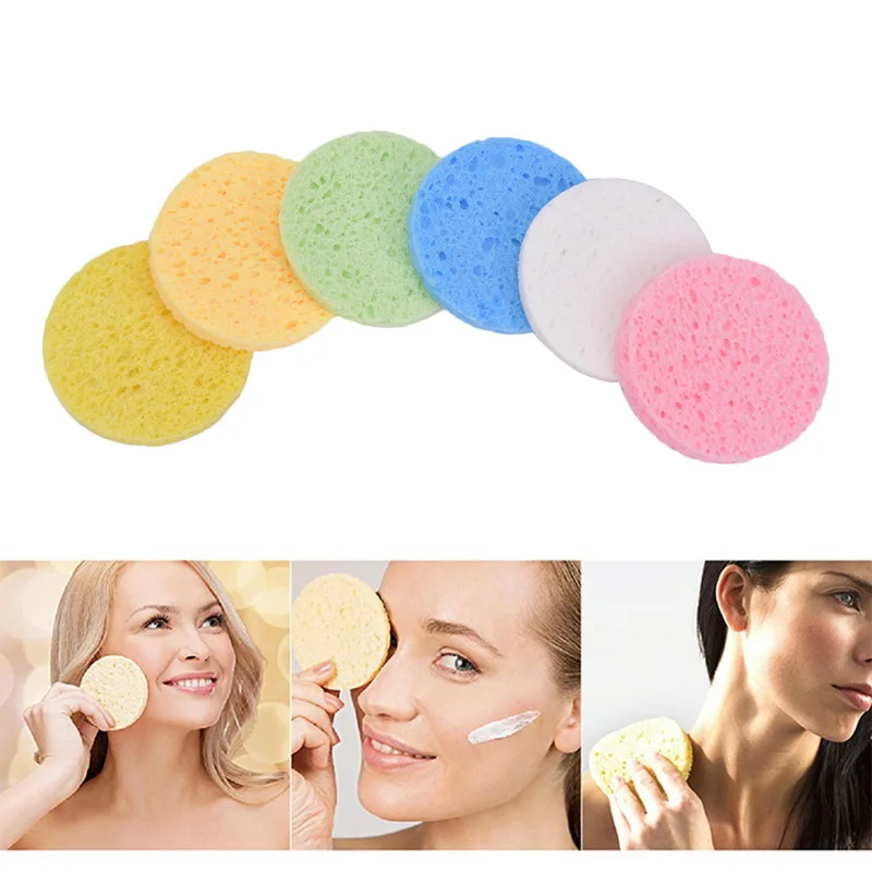 

10Pcs Sponge Pad Cleaning Compression Soft Facial Washing Puff Cleanser Comfortable Sponge Puff SPA Exfoliating Face Care Tool