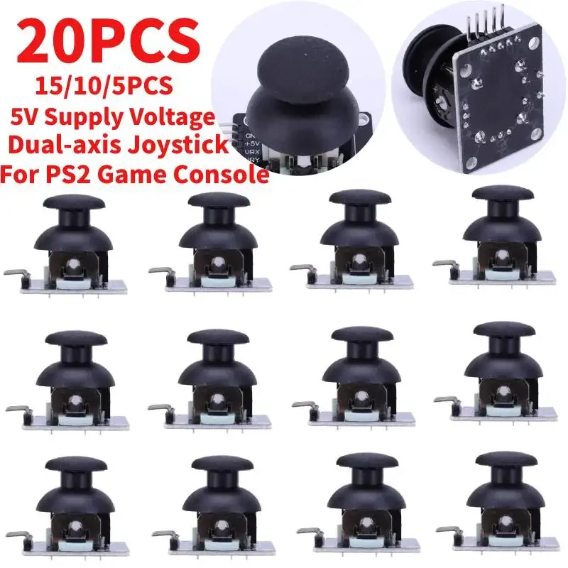 wianie dwuosiowego modułu joysticka XY z wyłącznikiem do standardowego modelu PS2 5 В Shunmaii kompatybilnego komput...