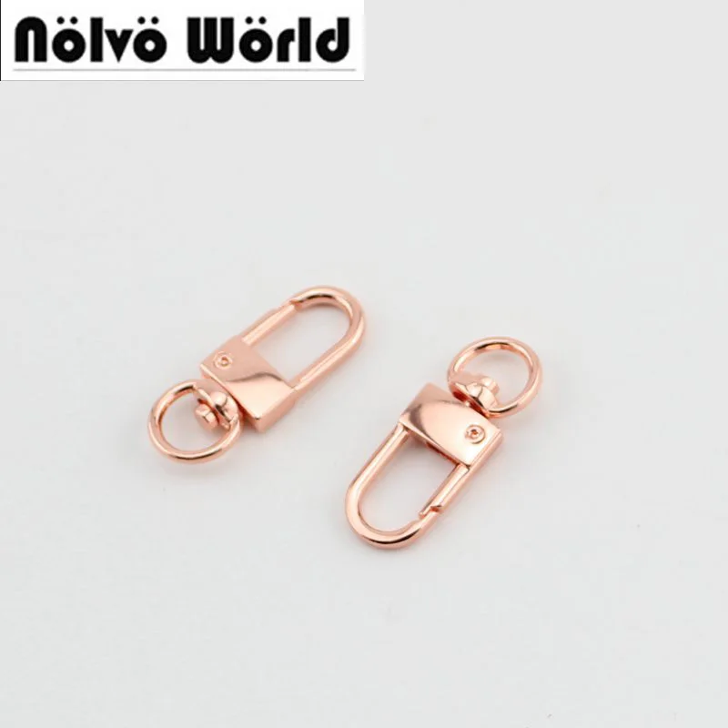 

10-50 шт 9 мм розовое золото Высокое качество пусковой крючок ручная сумка золотые вертлюжные застежки крючки Аппаратные аксессуары DIY оборуд...
