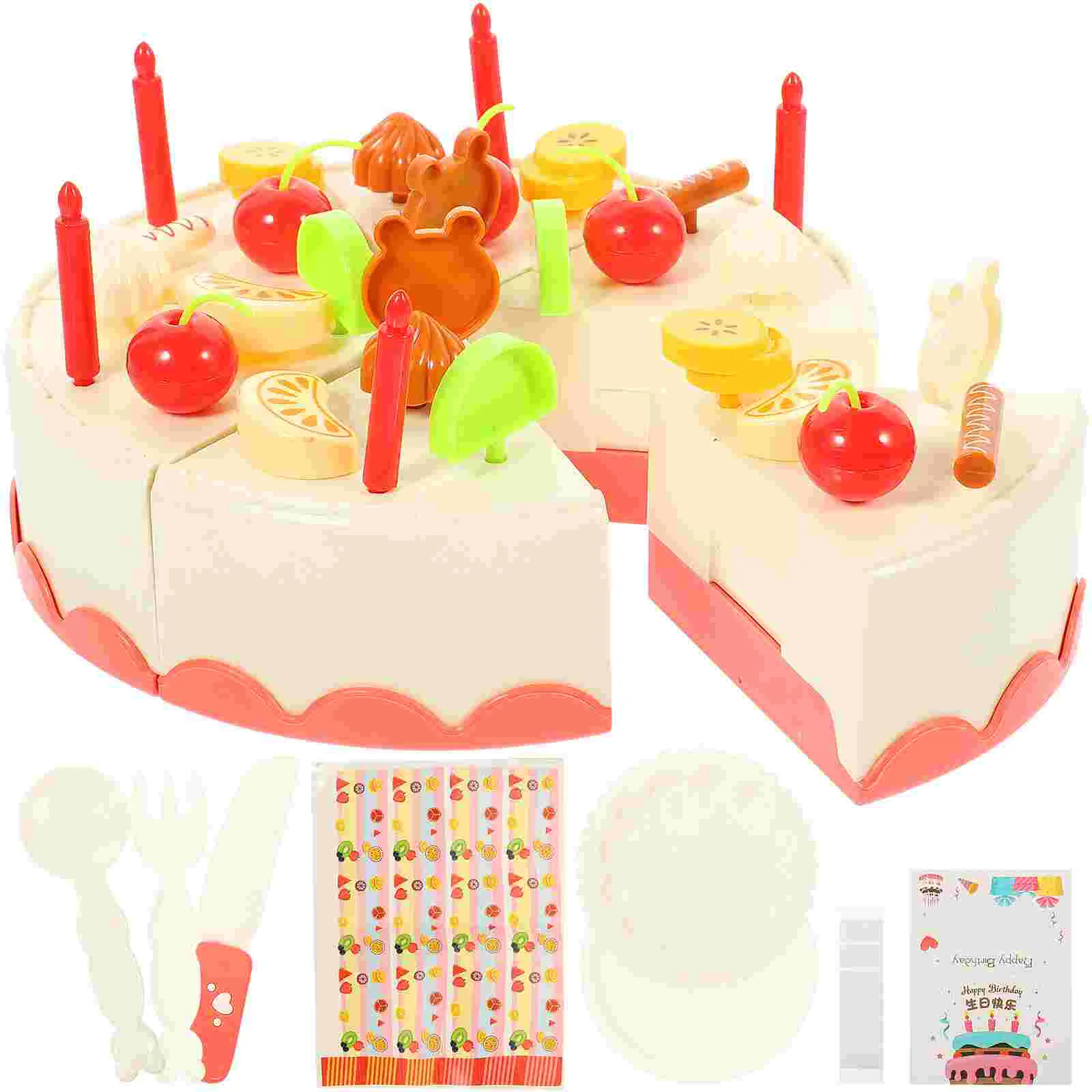 

Cake Cutting Play Kidspretend Set Toddler Birthdaygirl Dessert Party Tea Diy Playset House Educationalkitchen Favor Learning