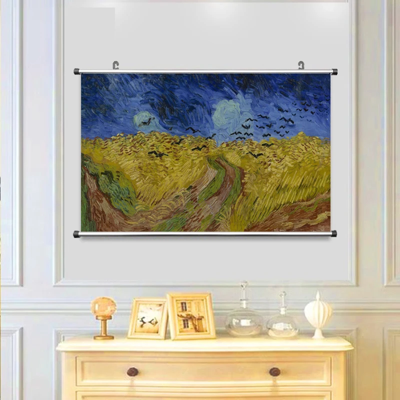 Рисунок на холсте Звездная ночь над Роном Винсент Ван Гог Пшеничное поле с