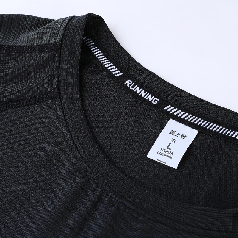 Running Shirt Men Breathable Patchwork Print Workout Sportswear Jerseys Quick Dry Casual Gym New Fashion Training Short Sleeve