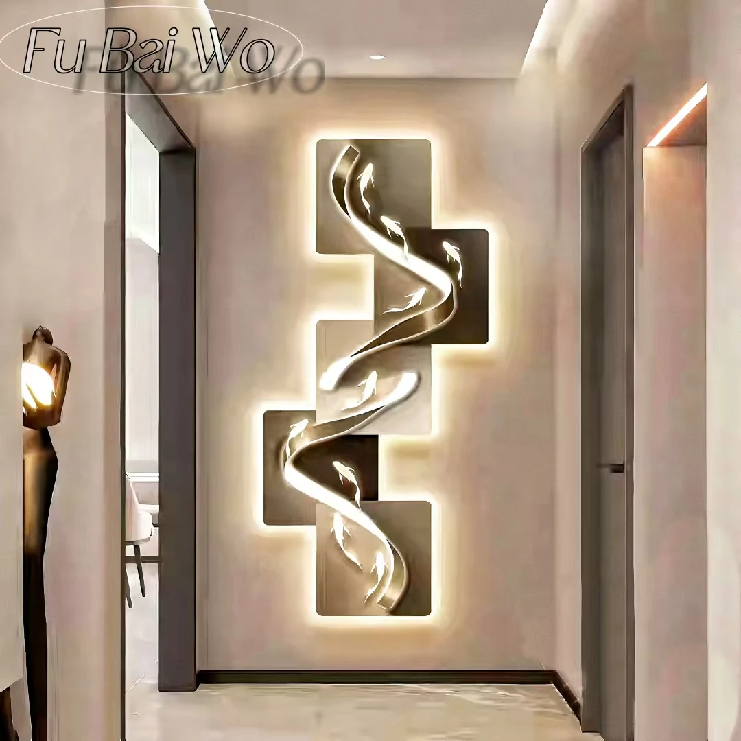 Картина с изображением входа в девять рыб Современная фотокартина коридор