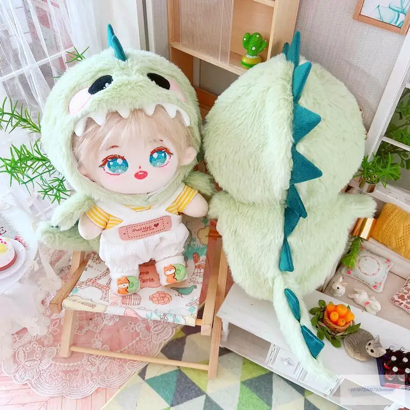 

20cm Clothes Plush For Idol Doll Clothes Stray Kids Stuffed Animal Cute Cartoon Sweater Dinosaur Cloak toys fans dolls Gift
