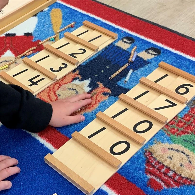 

Обучающие деревянные математические цифровые когнитивные игрушки Монтессори для детей Дошкольный Монтессори математические материалы D44Y