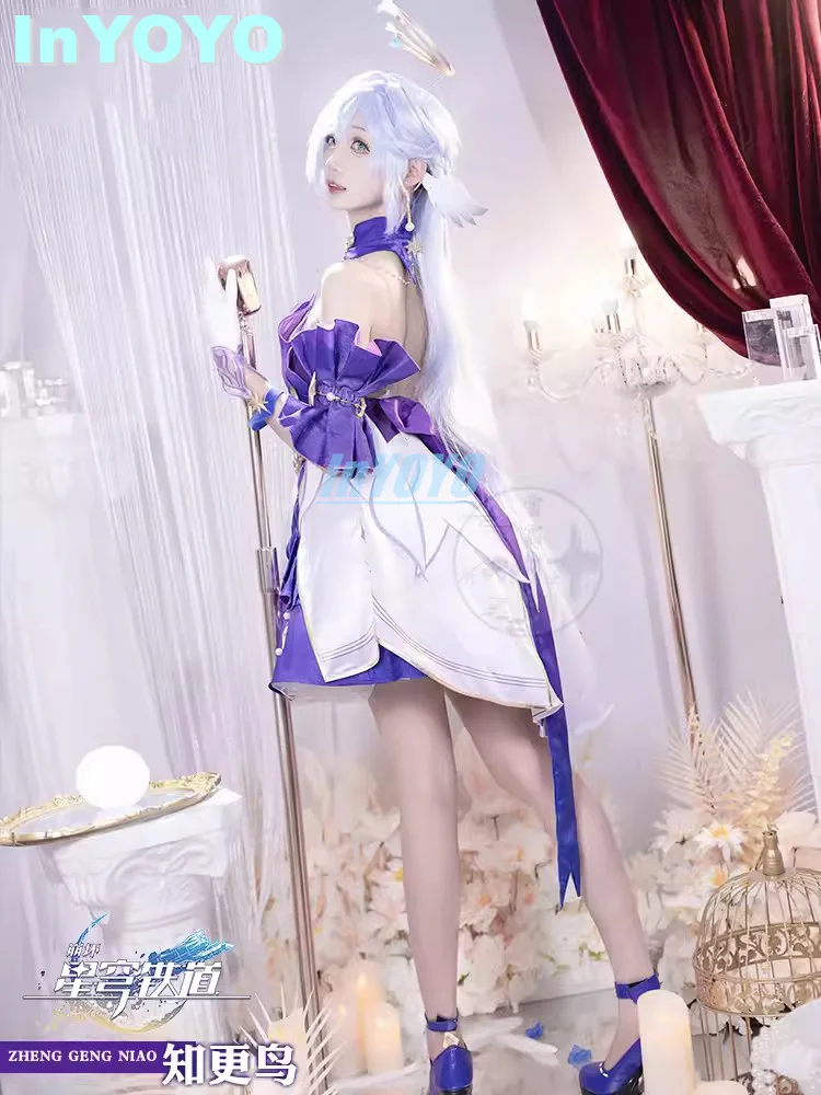 InYOYO Robin Косплей Honkai: Star Rail Костюм Прекрасное праздничное платье Униформа Парики