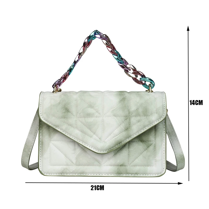 Designer Bags Luxury Luxury Women's Shoulder Bag Tie Dye Designer Quilted Chain Strap PU Leather Handbags Female Crossbody Bags