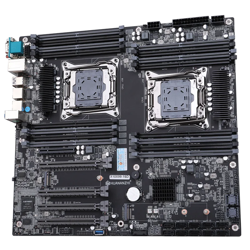 Материнская плата X99-16D с двумя процессорами CPU E5 2666 2698 2678 2696 память DDR4 256 Гб ОЗУ в
