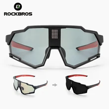 ROCKBROS 편광 선글라스, 전자 색상 변경 안경, 안전 자전거 자전거 안경, 스포츠 고글, UV400