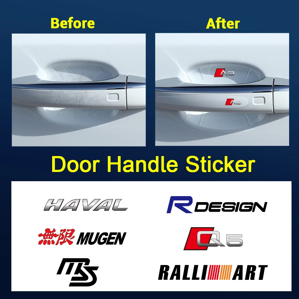 4 шт. прозрачные наклейки на дверную ручку автомобиля Защитная пленка для BMW 1 3 5 7