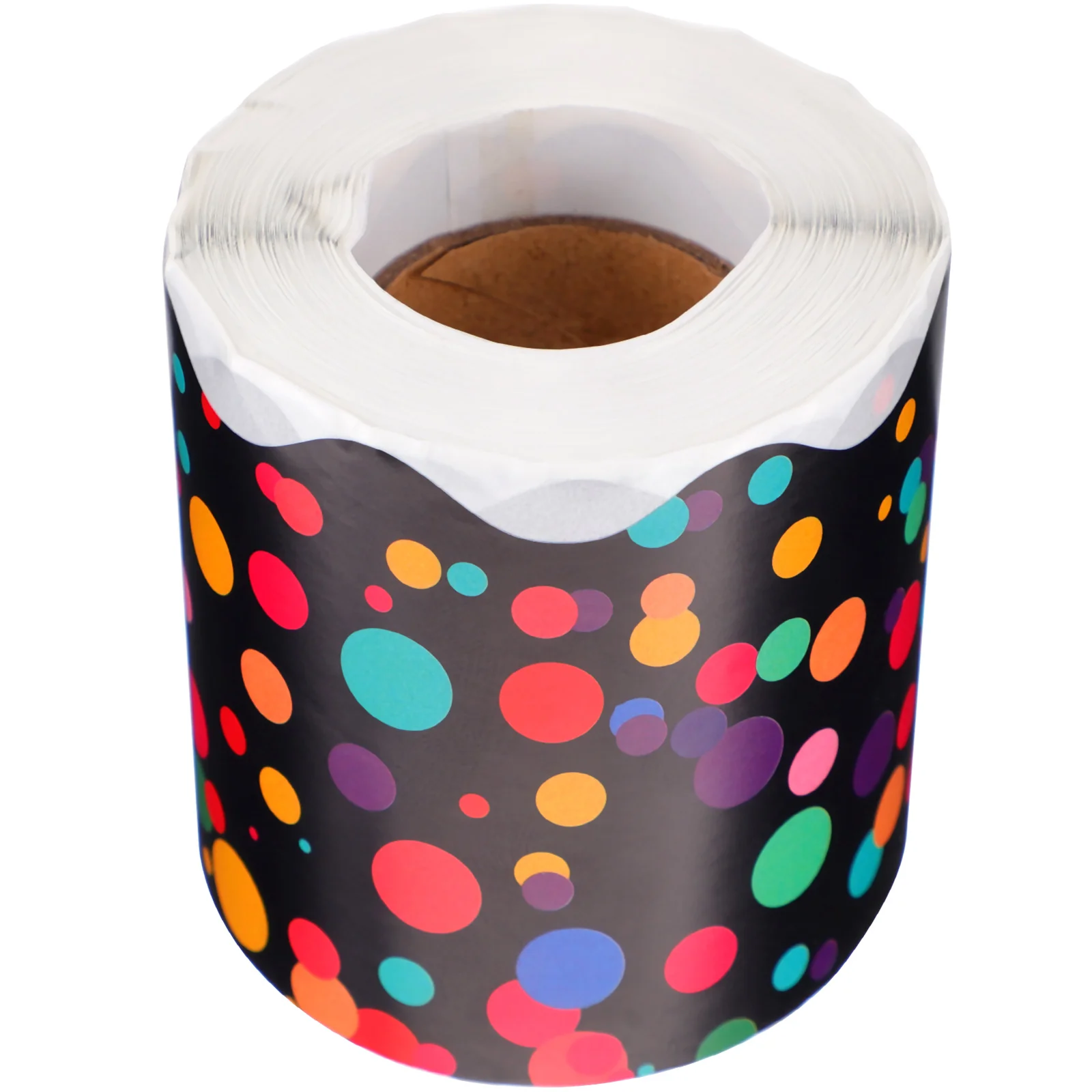 

Красочные наклейки в горошек, мультяшная доска для объявлений, съемные границы с буквами, медная пластина, черная доска «сделай сам», цветная