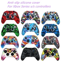 silicone cover water transfer printing anti slip camo cover for xbox series xs controller protective skin cases gamepad case