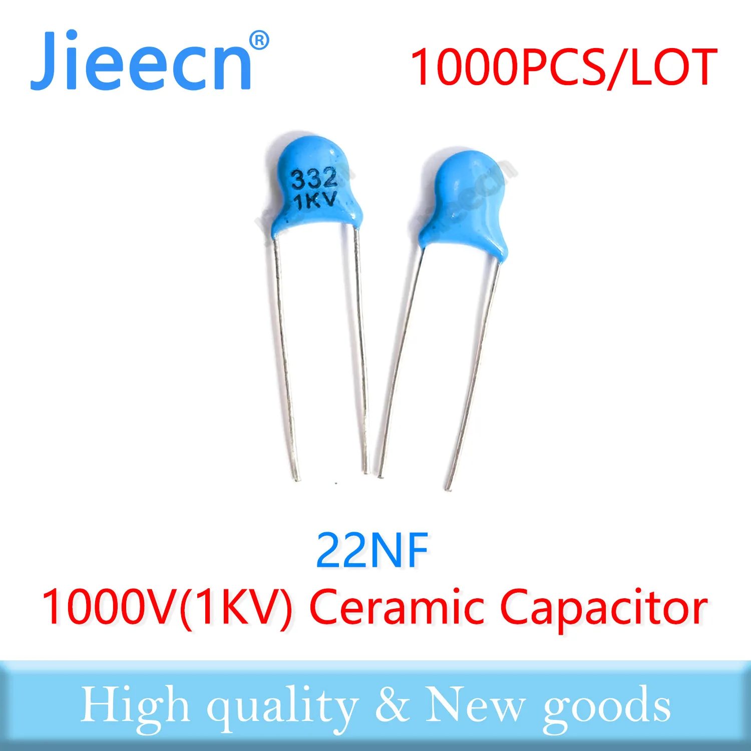 Jieecn 1000 шт. В CT81 22 НФ керамический конденсатор высокого напряжения 1 кв 223