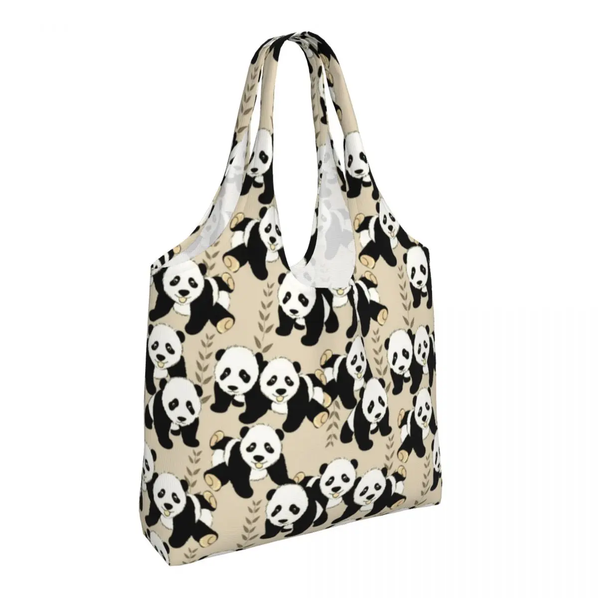 

Сумка для покупок с принтом панды медведя милые животные школьные сумки винтажные Полиэстеровые Офисные Сумки