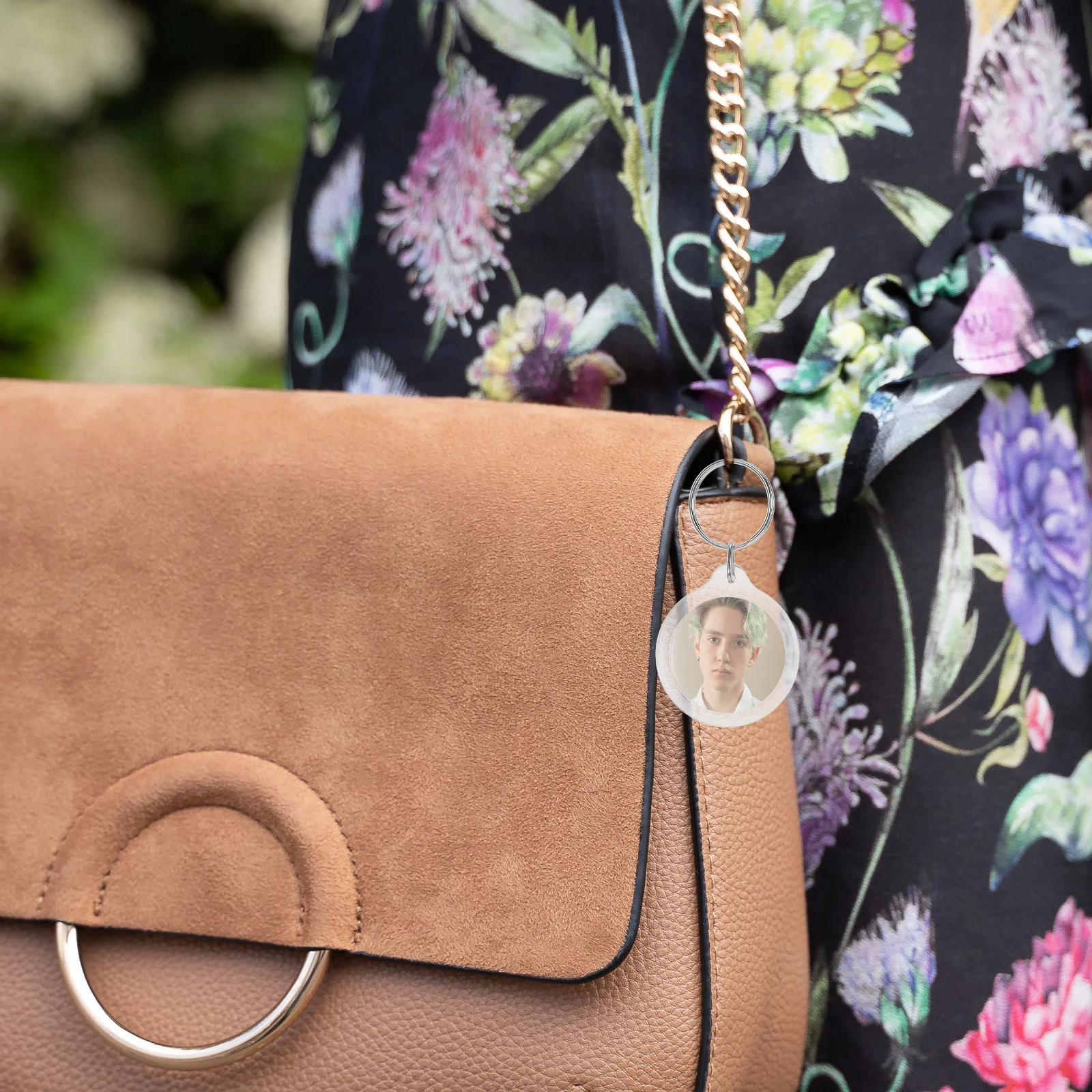 100 шт. прозрачная пустая вставка фоторамка брелок-брелок кольцо держатель DIY