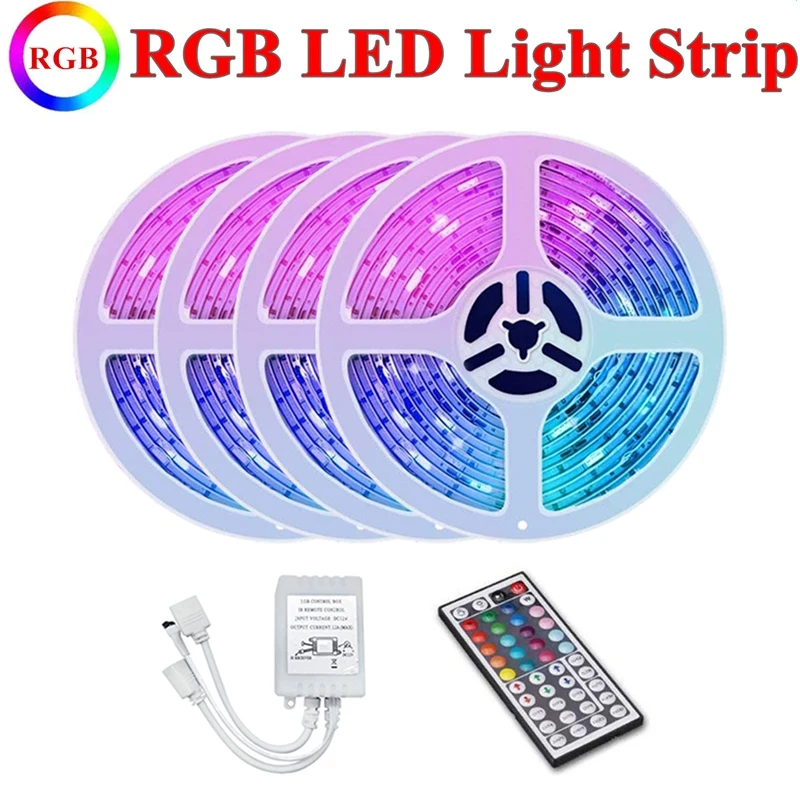 

20M RGB Light Strip 3528 1200LED Flexible LED Strip Light With 44 Key Remote+Controller For Christmas Livingroom Bedroom