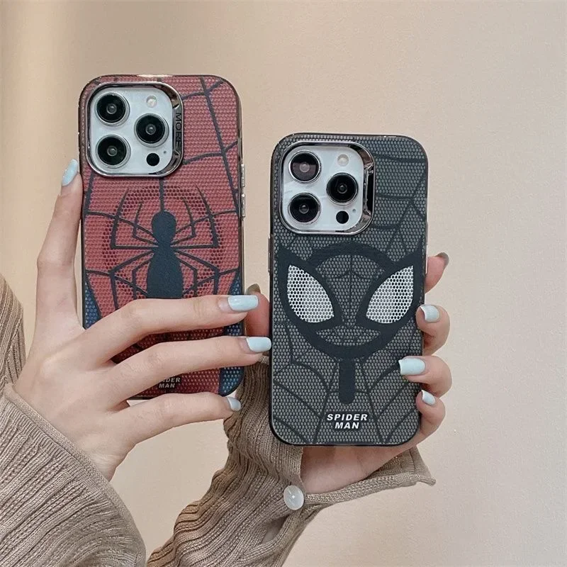 

Marvels Spiders-Man For Magsafe Magnetic cartoon Phone Cases For iPhone 15 14 13 12 11 Pro Max Back Cover