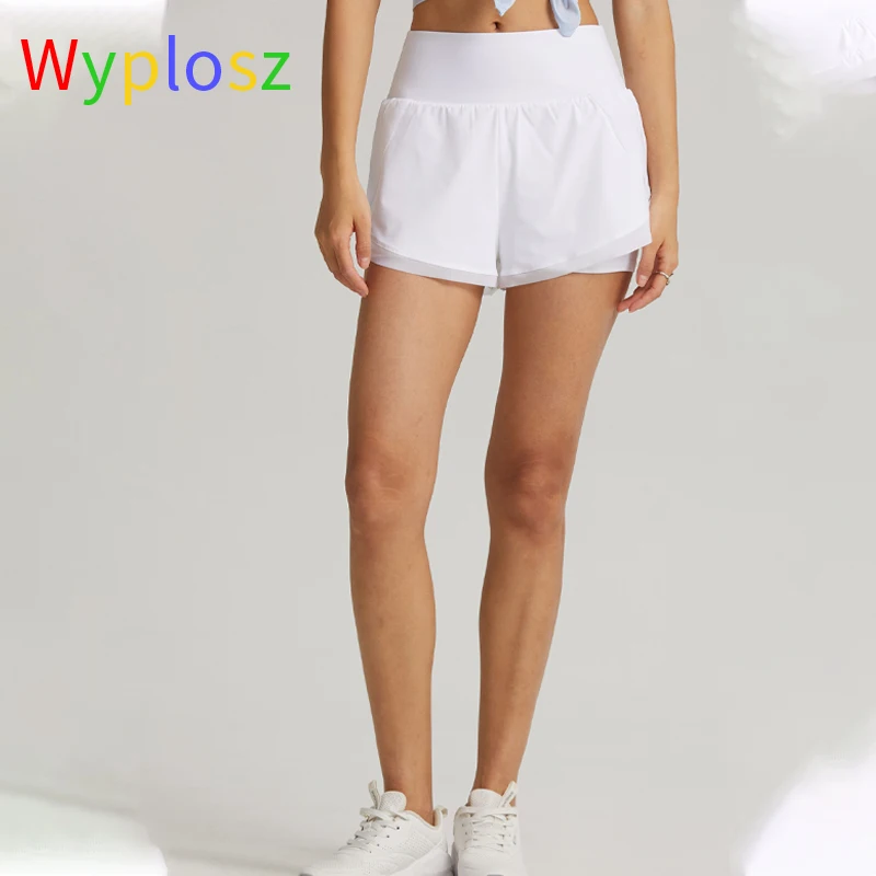 Wyplosz Yoga Sports Shorts Cycling Athletic Gym Fitness Women Loose Spliced Quick Drying Irregular Splicing Sunscreen Outdoor