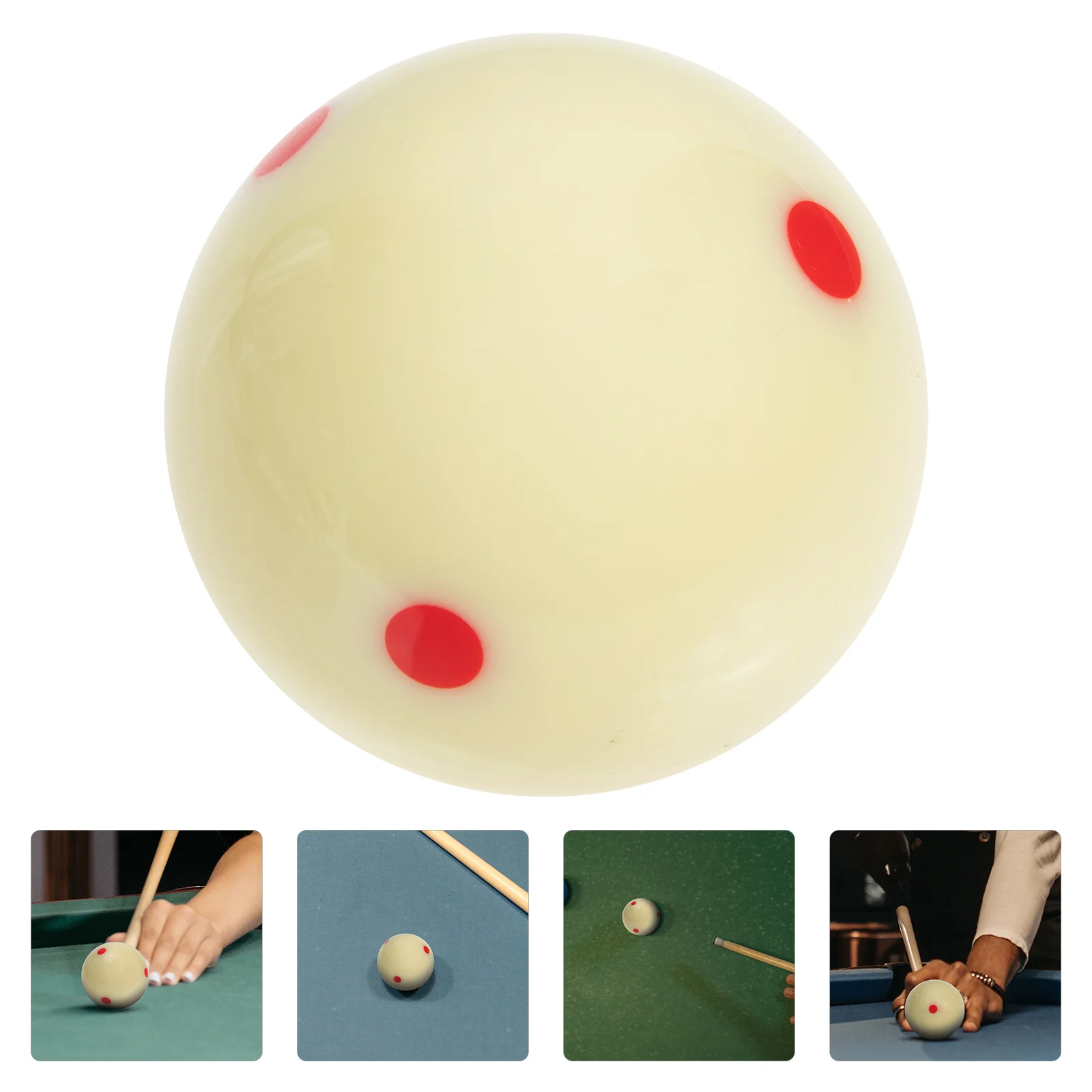 

Billiard White Ball Snooker Cue Standard Six Dots Replaceable Pool Supply Resin Improve Practice Skills Professional Marbles