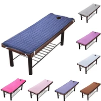 color non slip solid beauty salon massage table bed sheet skin friendly massage sheet spa treatment bed cover with breath hole