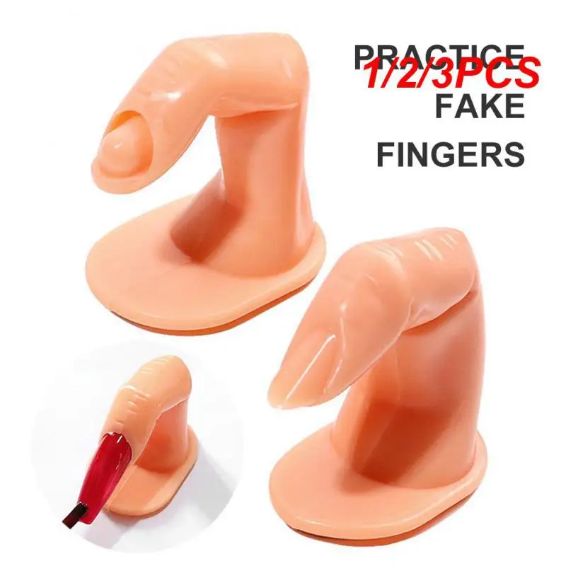 1/2/3PCS Nail Art Trainer Practice Training Finger Model For Acrylic Gel Manicure Salon Tools Simulation Fake Pieces
