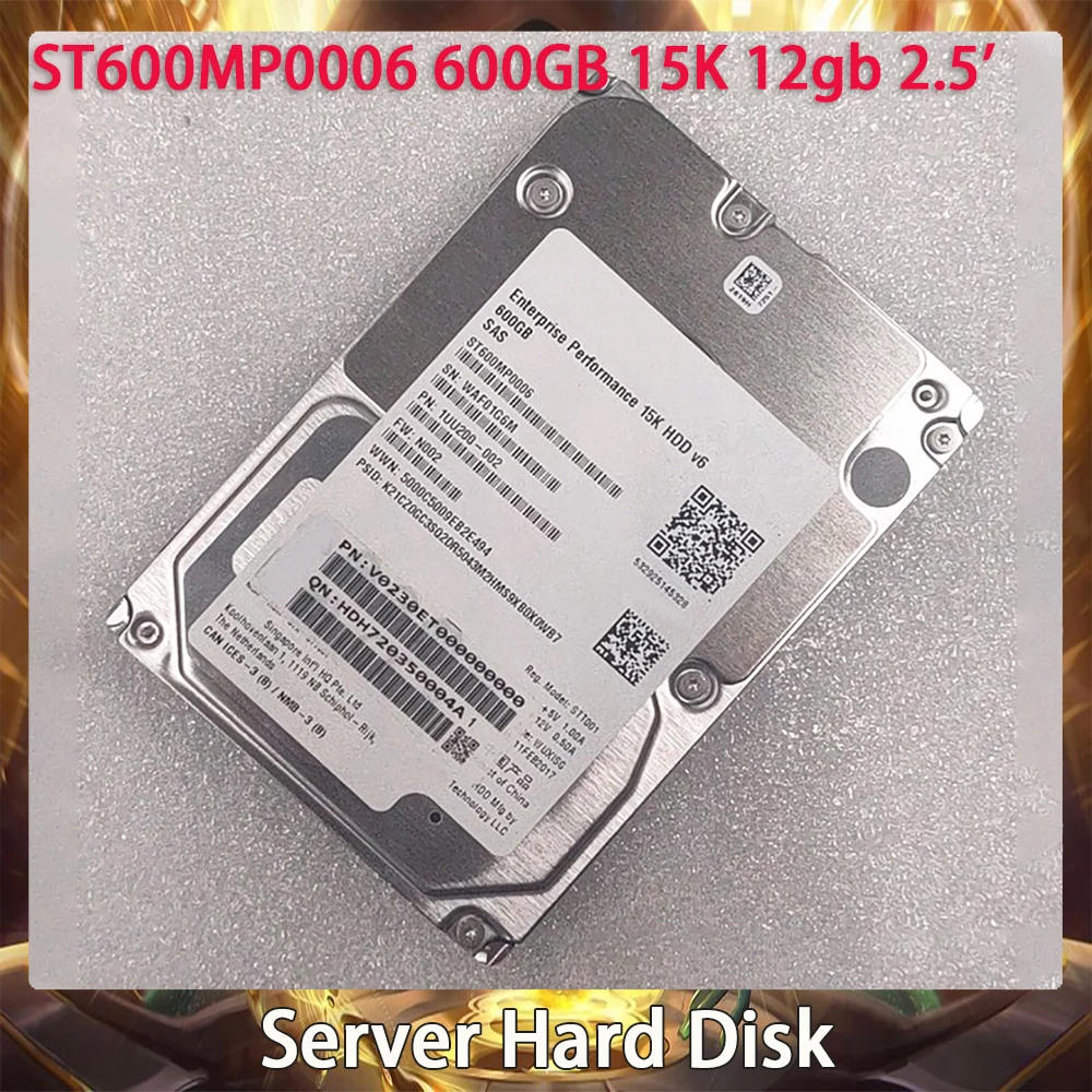 ST600MP0006 600GB 15K 12gb 2.5' SAS HDD V0230ET000000000 For Seagate Server Hard Disk Works Perfectly Fast Ship High Quality