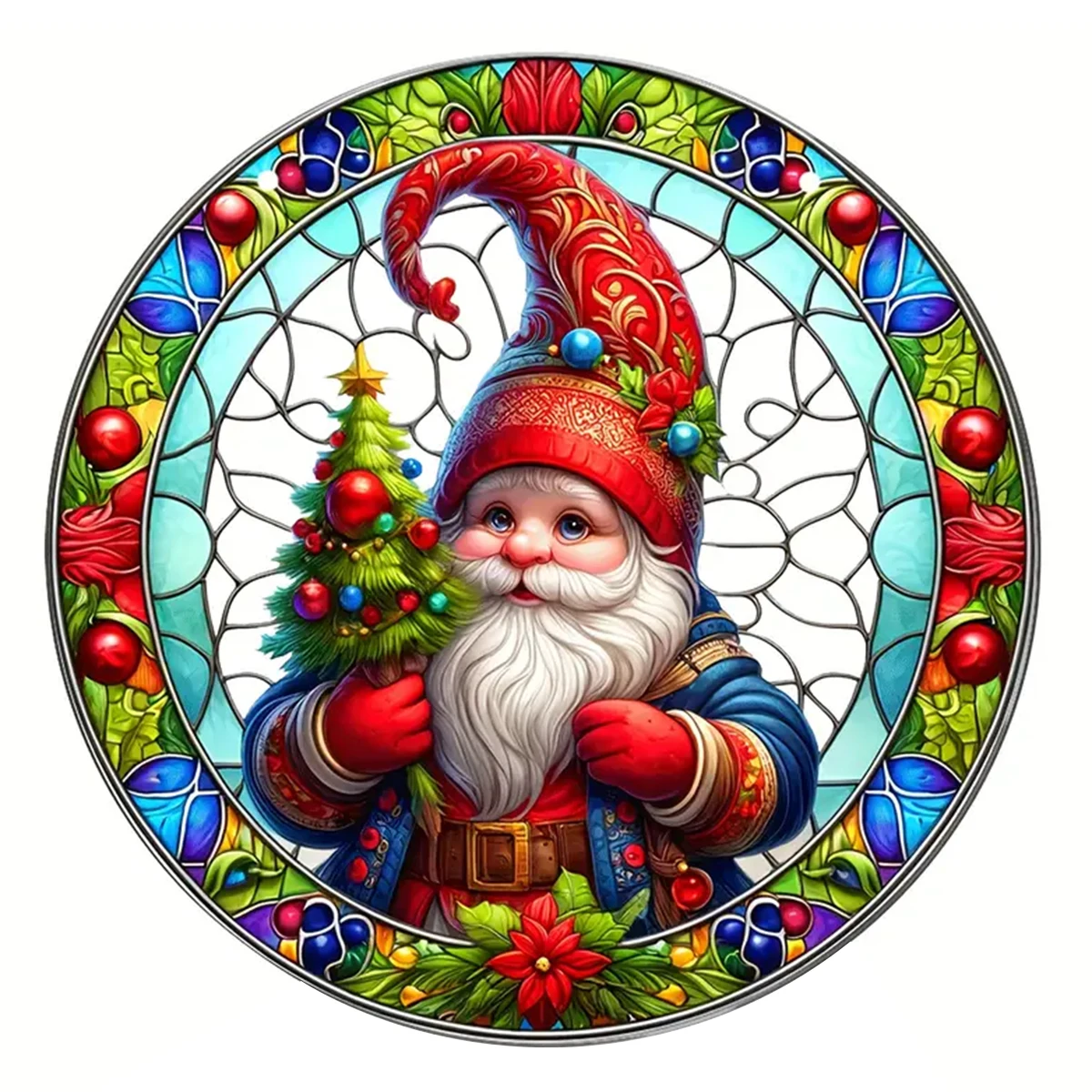 Акриловый рождественский ловец солнца - висячие окна из витражного стекла